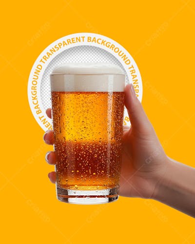 MÃO SEGURANDO COPO DE CERVEJA - PNG