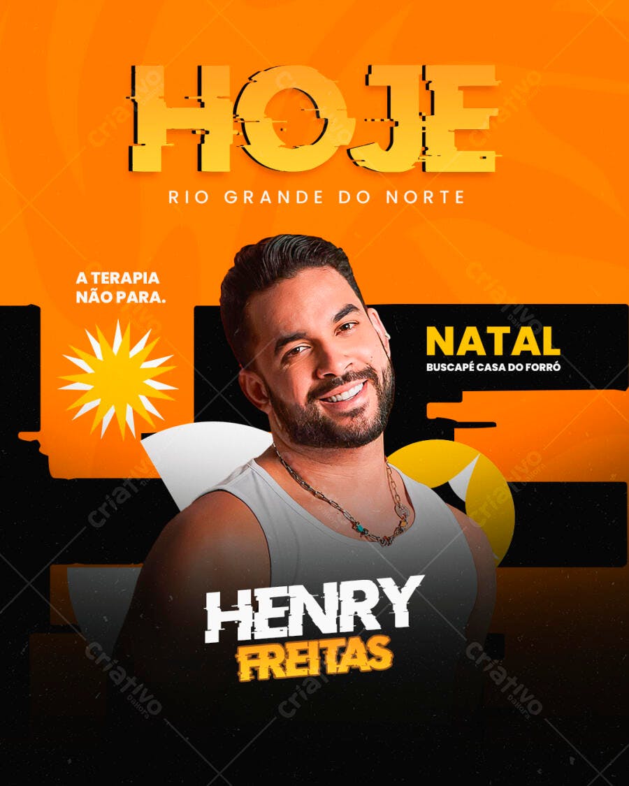 Flyer Show Henry Freitas Natal PSD Editável