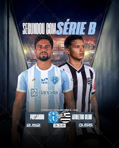 Jogo do Dia - Campeonato Brasileiro - Paysandu X Athletic Club