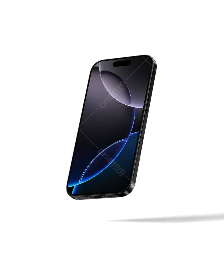 Mockup de Smartphone Preto com Design Moderno