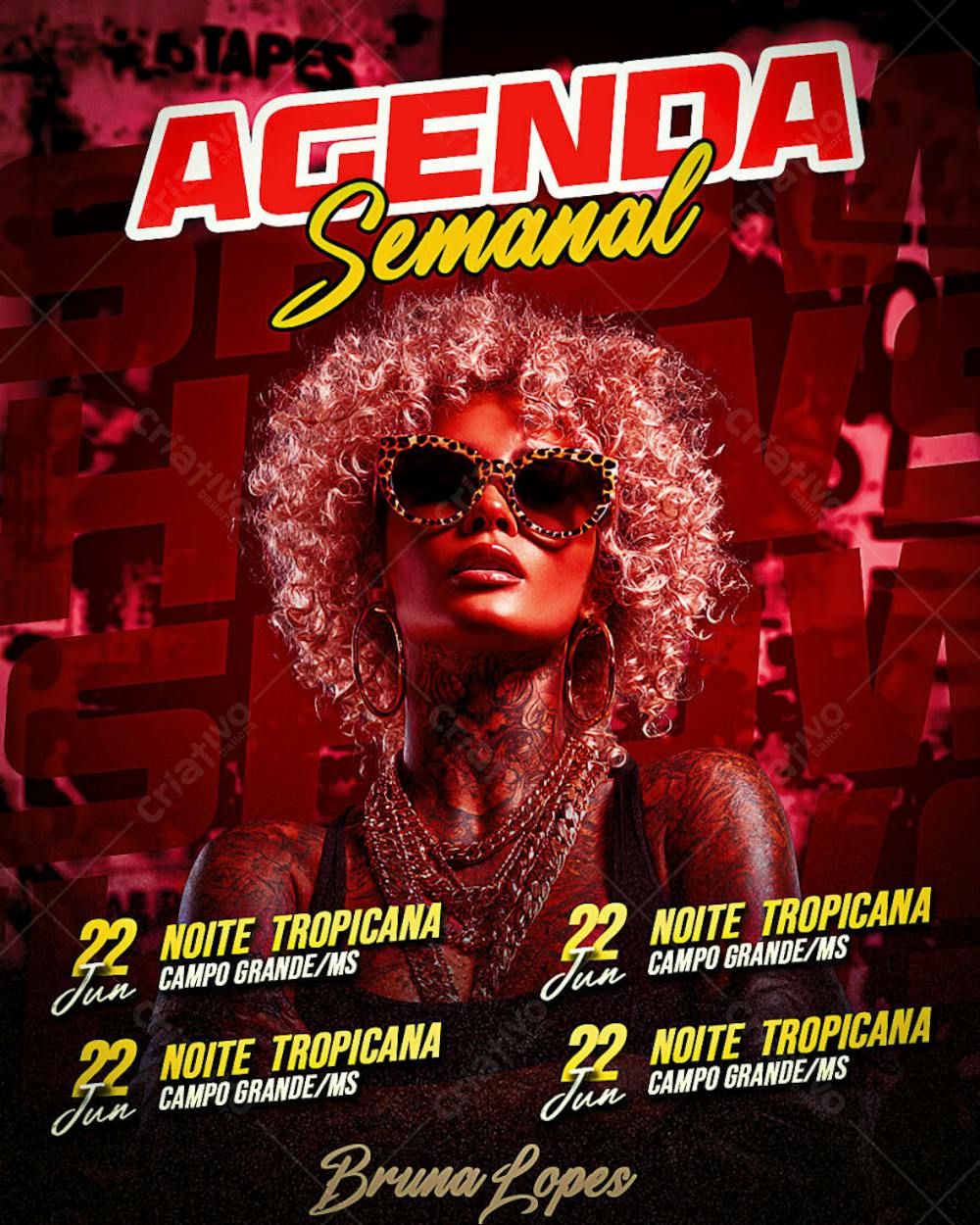 FLYER AGENDA SEMANAL CANTORA BRUNA LOPES