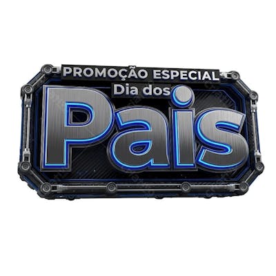 Selo 3D Dia dos Pais