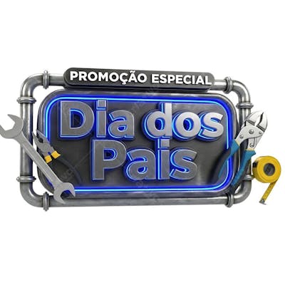Selo 3D Dia dos Pais