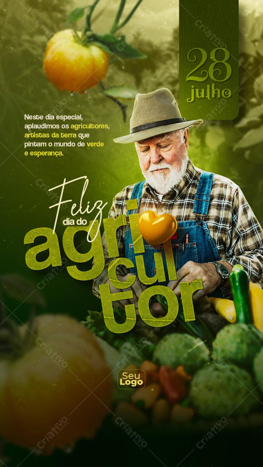 Flyer Dia do Agricultor 28 de Julho PSD Editável
