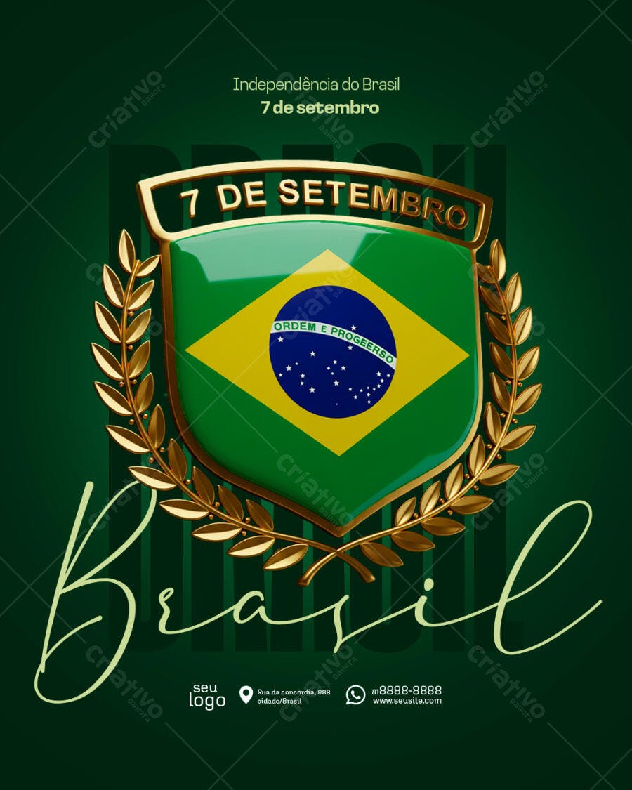 Flyer 7 de Setembro PSD Editável