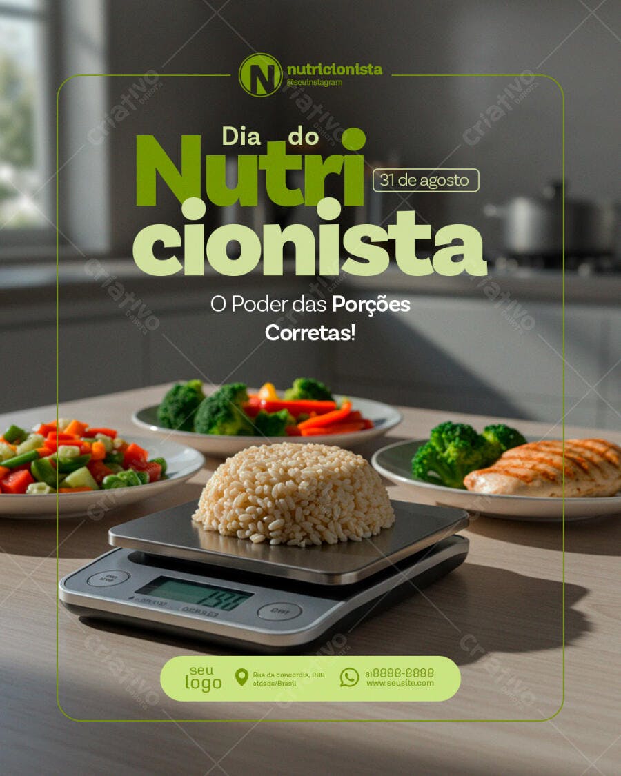 Post Instagram Dia do Nutricionista PSD Editável