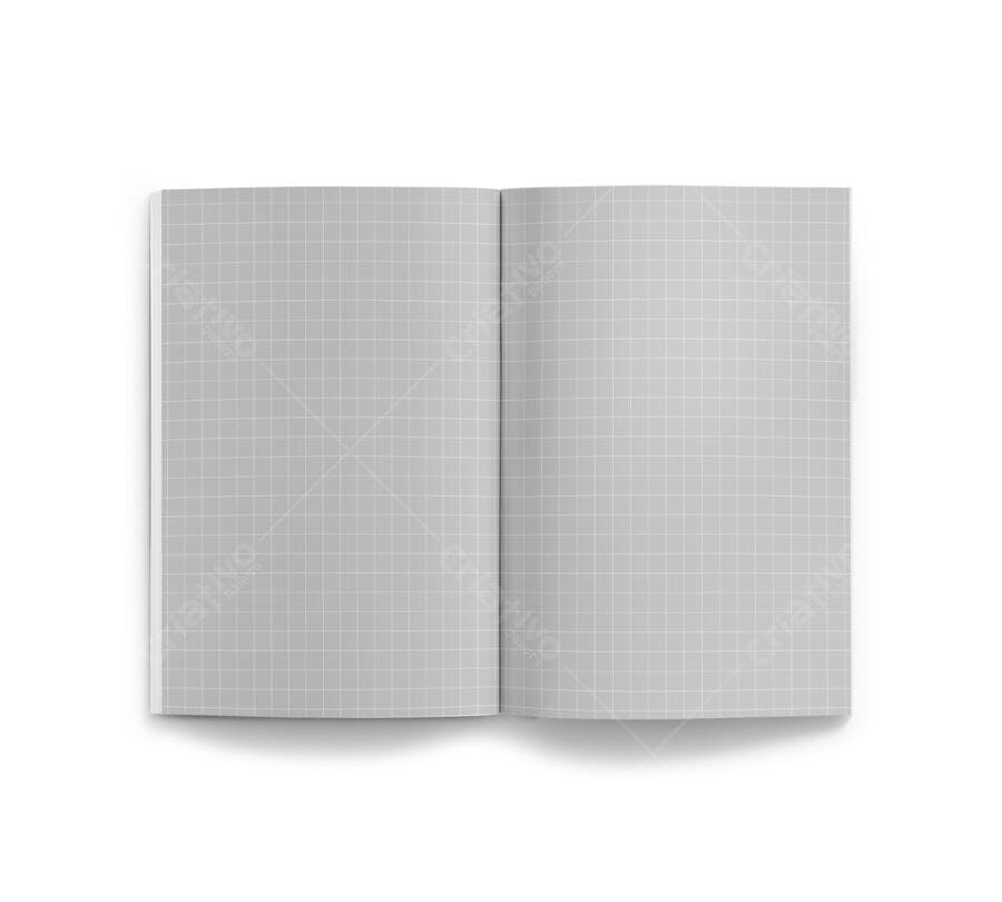 Mockup de Brochura com Grade Cinza - Design Minimalista