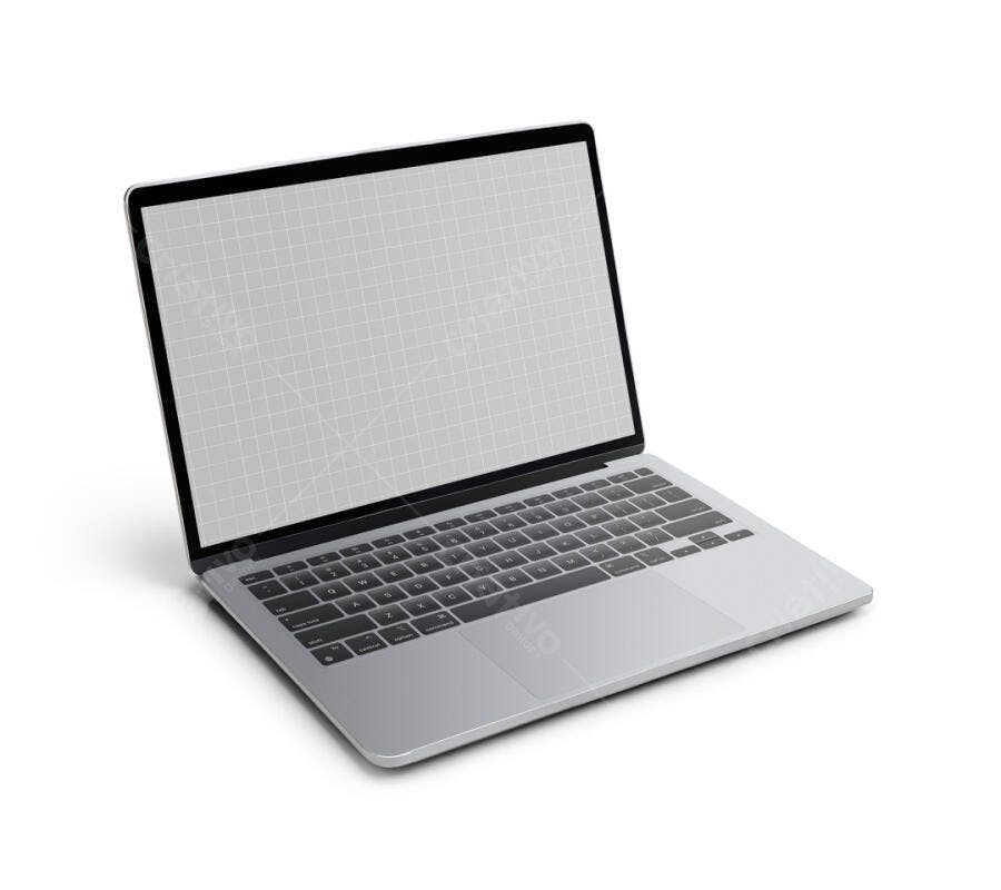 Mockup Notebook Prata Moderno: Design Minimalista
