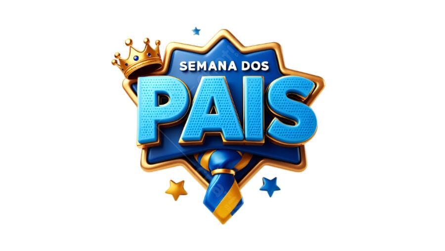 Banner Semana dos Pais PNG com fundo transparente