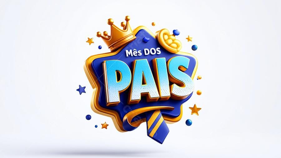 Banner Dia dos Pais PNG com fundo transparente