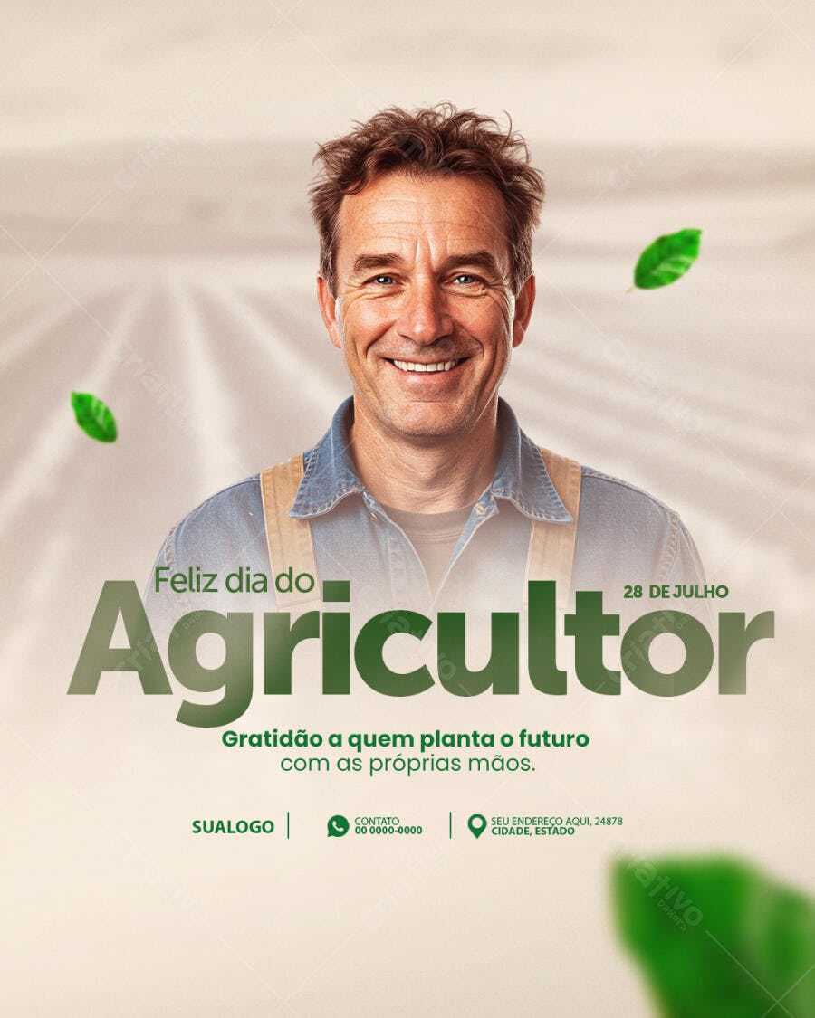 Postagem Dia do Agricultor PSD Editável