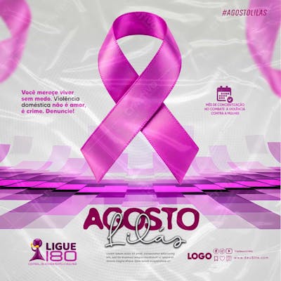 PSD Social media campanha agosto lilas