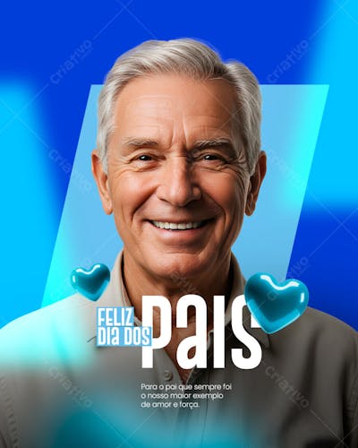 Feliz dia dos Pais 10 de Agosto Social Media