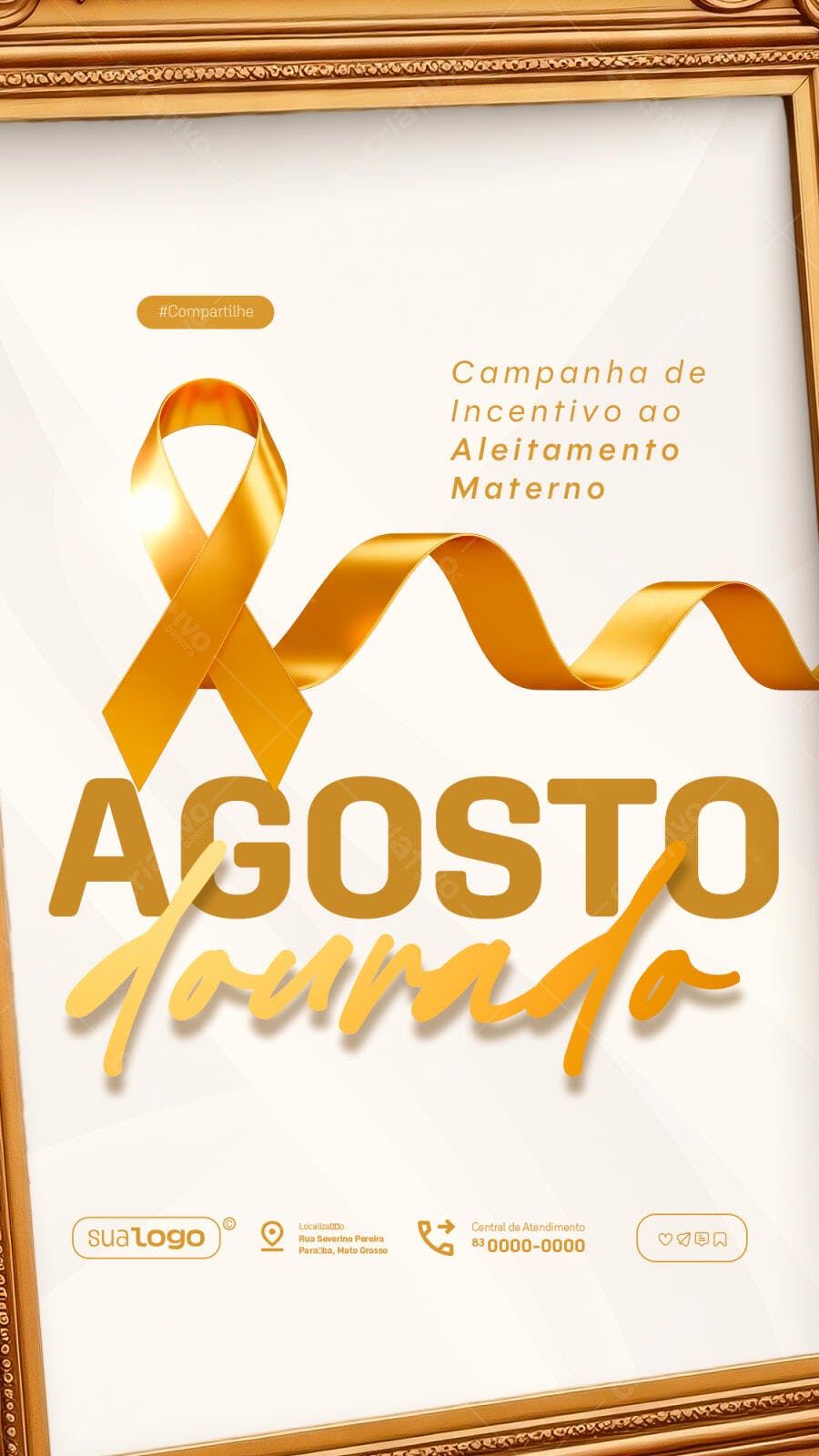 Flyer Agosto Amamentação PSD Editável
