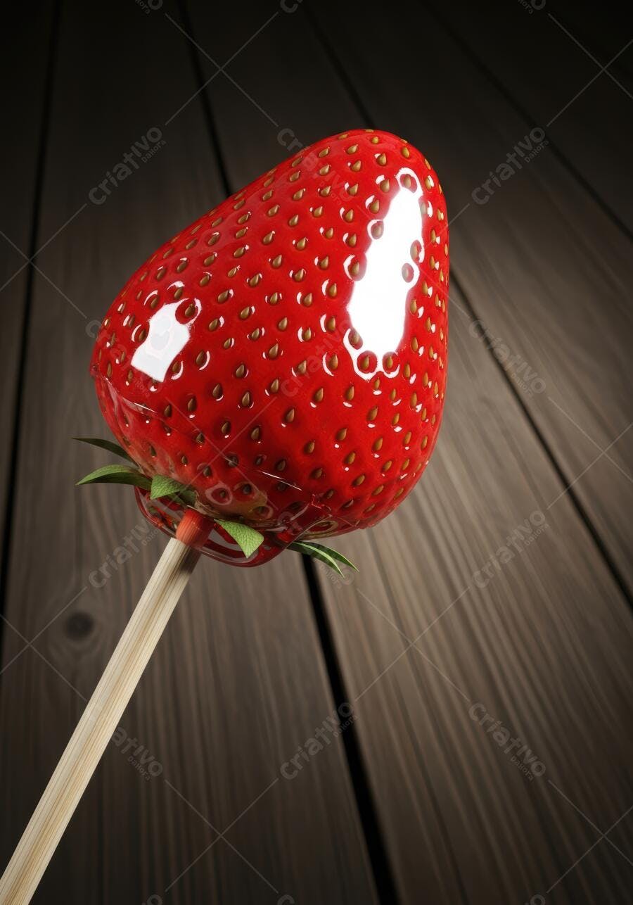 Morango Banhado em Chocolate em Palito