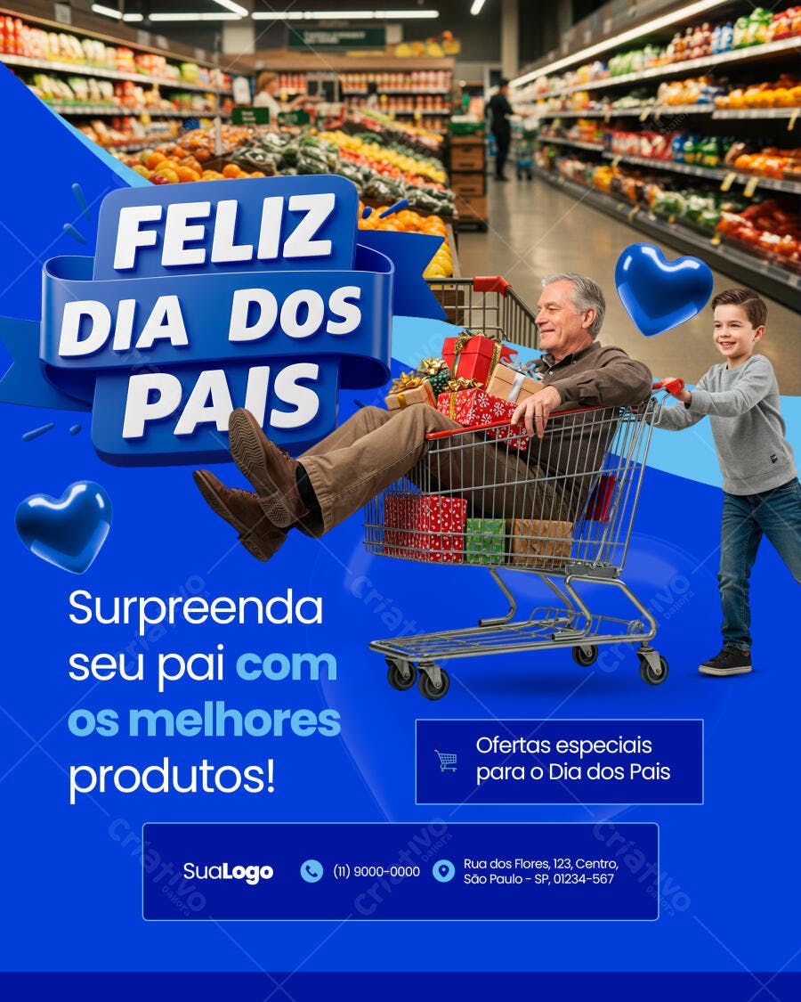 Flyer Dia dos Pais PSD Editável