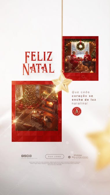 Feliz Natal - 25 de Dezembro - Flyer Social Media PSD Editável - (3)
