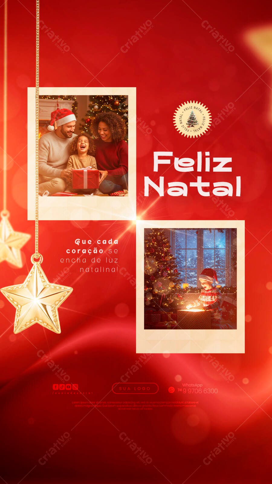 Flyer Natalino Família PSD Editável