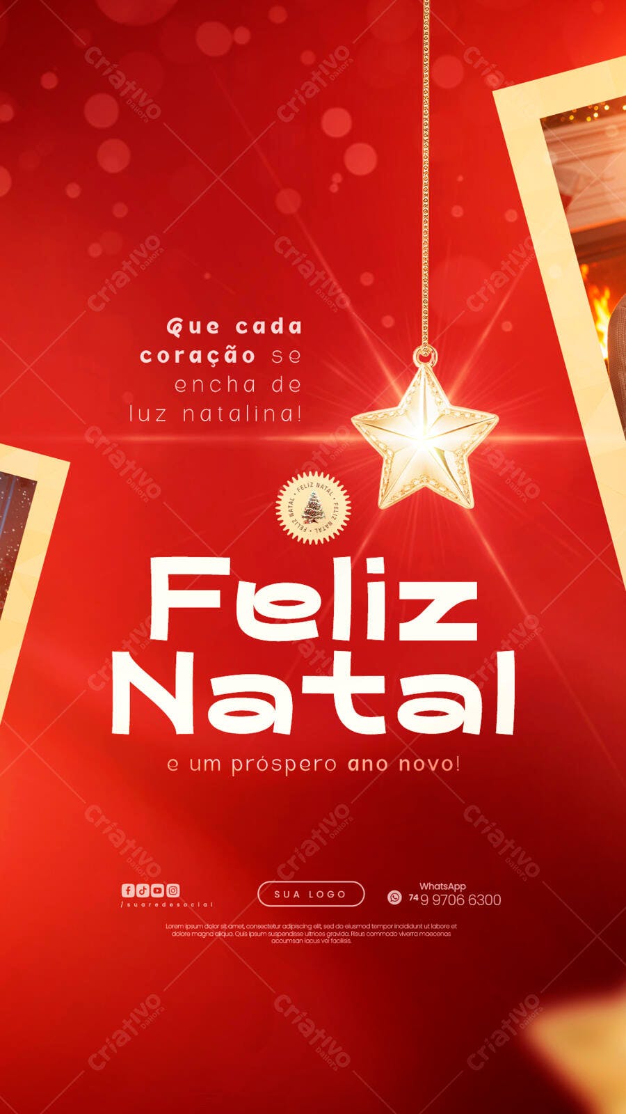 Flyer Feliz Natal PSD Editável
