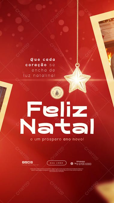 Feliz Natal - 25 de Dezembro - Flyer Social Media PSD Editável - (10)