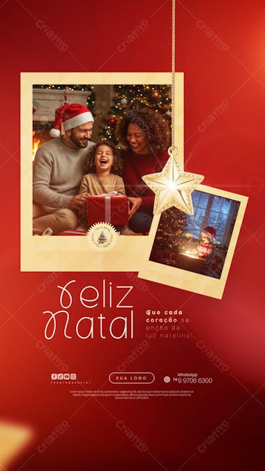 Feliz Natal - 25 de Dezembro - Flyer Social Media PSD Editável - (12)