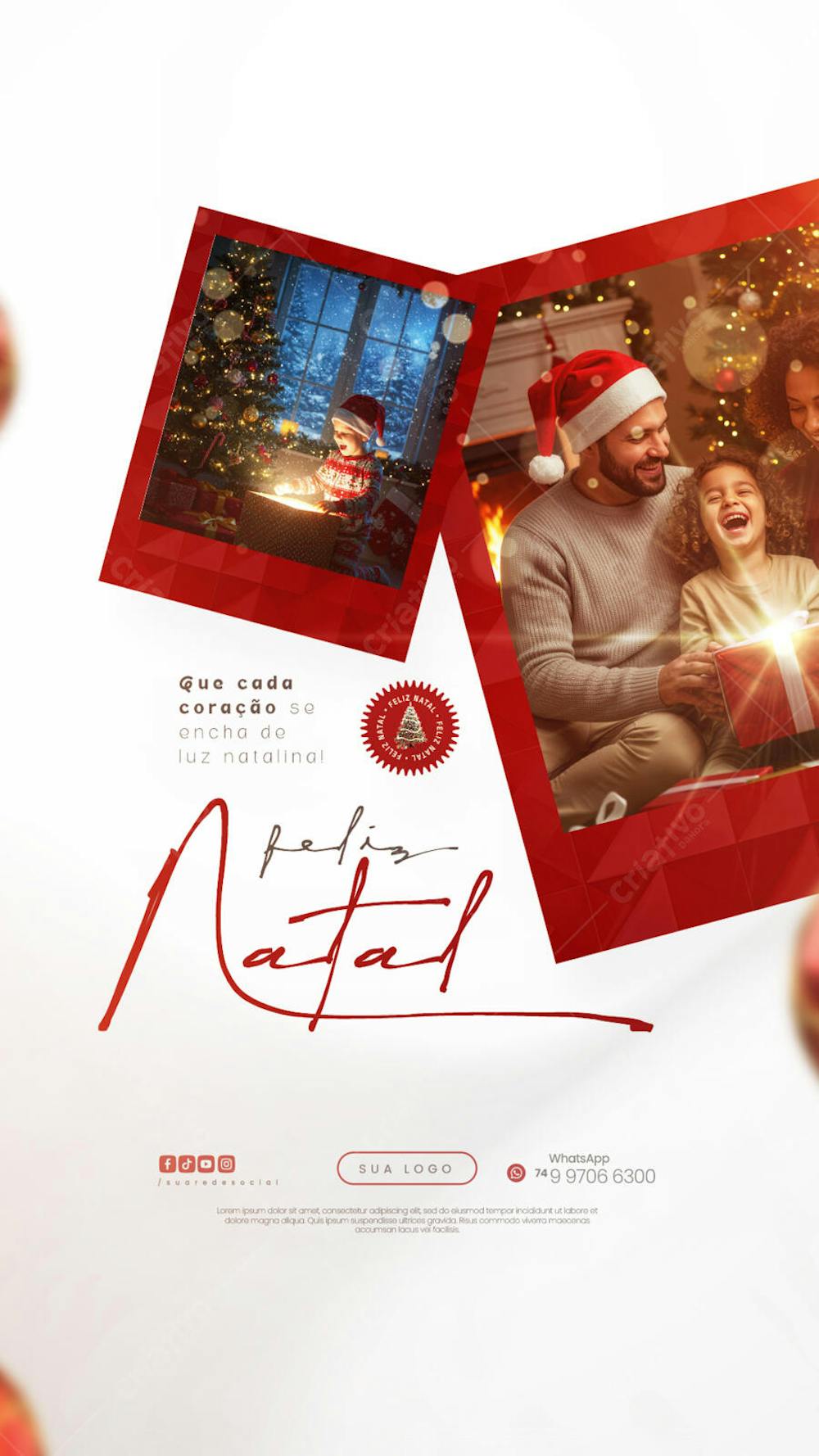 Feliz Natal - 25 de Dezembro - Flyer Social Media PSD Editável - (9)