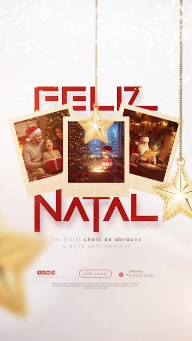 Feliz Natal - 25 de Dezembro - Flyer Social Media PSD Editável - (5)