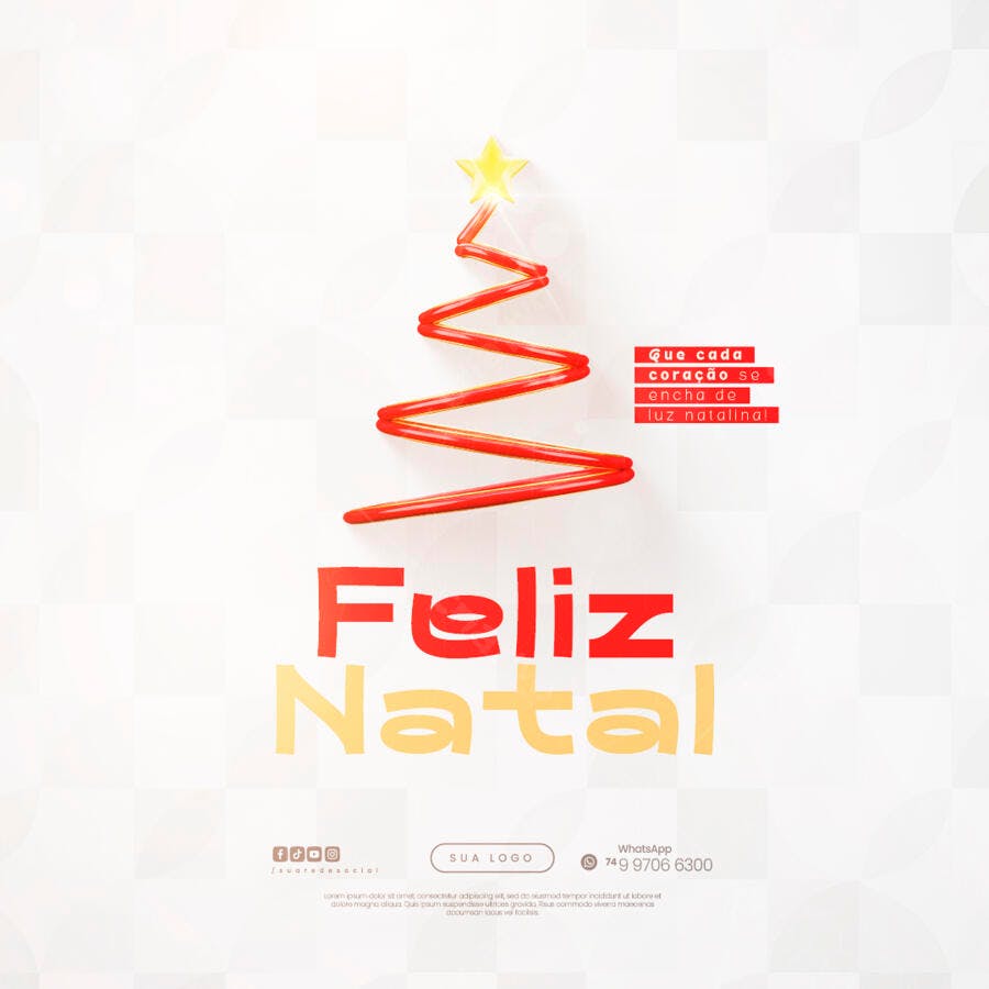 Flyer Feliz Natal PSD Editável
