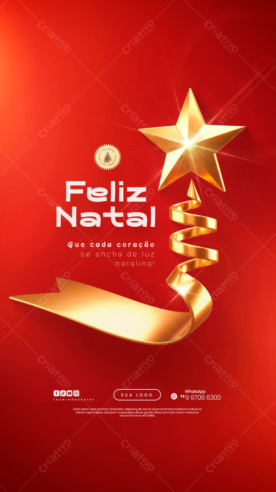 Flyer Feliz Natal PSD Editável