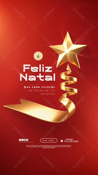 Feliz Natal - 25 de Dezembro - Flyer Social Media PSD Editável - (18)