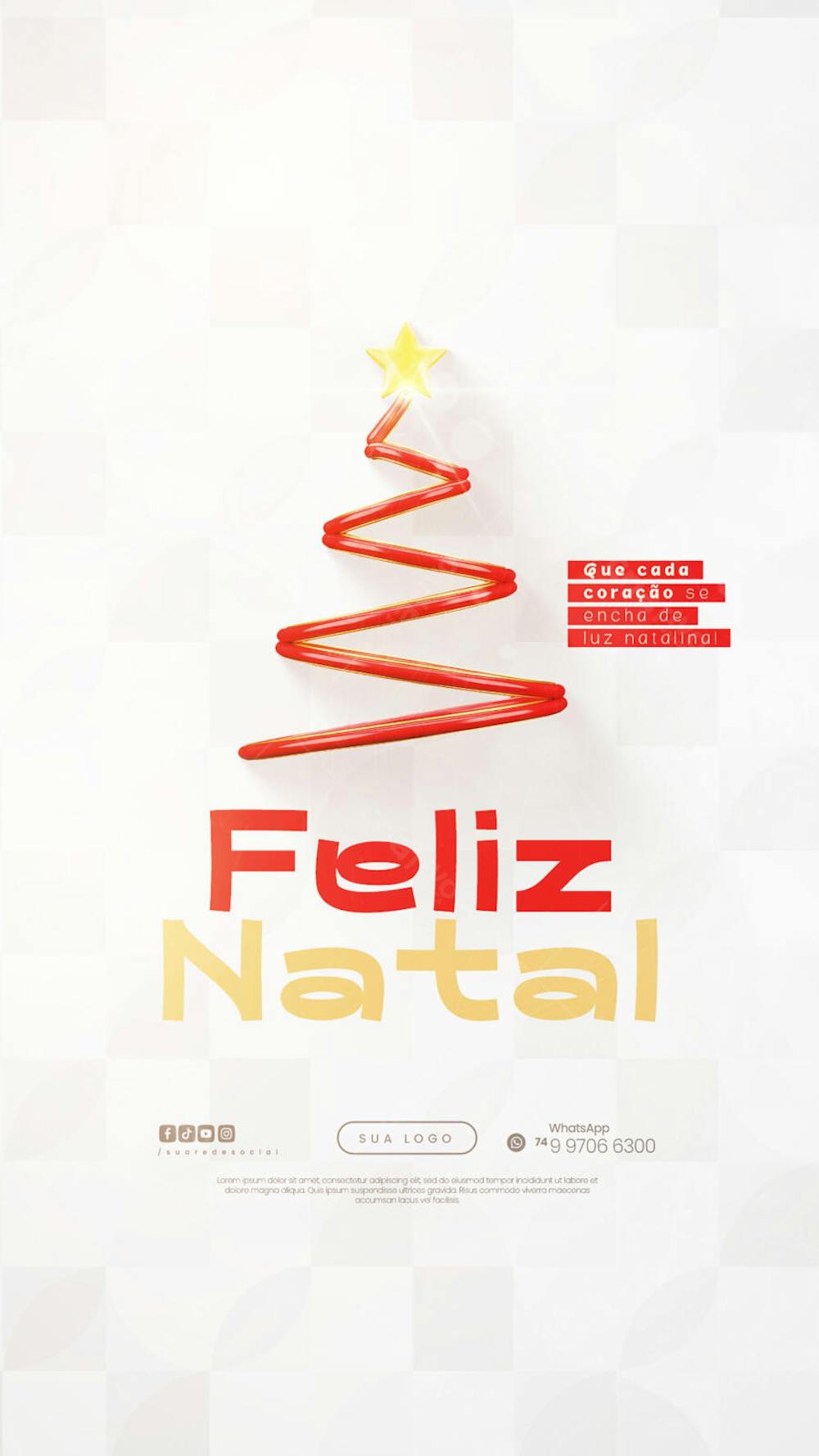 Feliz Natal - 25 de Dezembro - Flyer Social Media PSD Editável - (19)