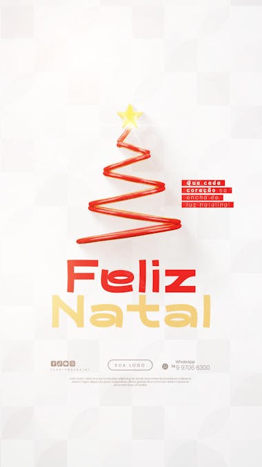 Feliz Natal - 25 de Dezembro - Flyer Social Media PSD Editável - (19)