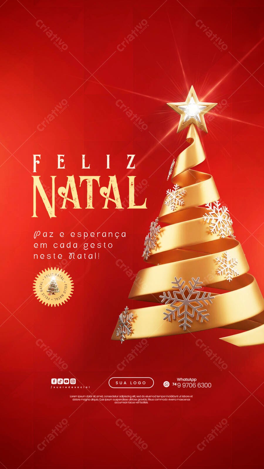 Flyer Feliz Natal PSD Editável