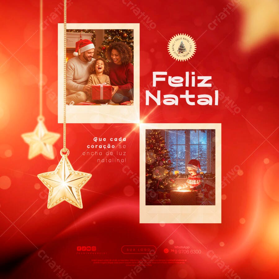Flyer de Natal com Família PSD Editável
