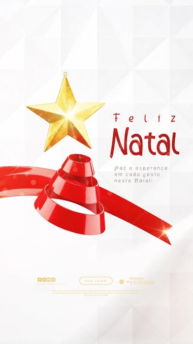 Feliz Natal - 25 de Dezembro - Flyer Social Media PSD Editável - (15)