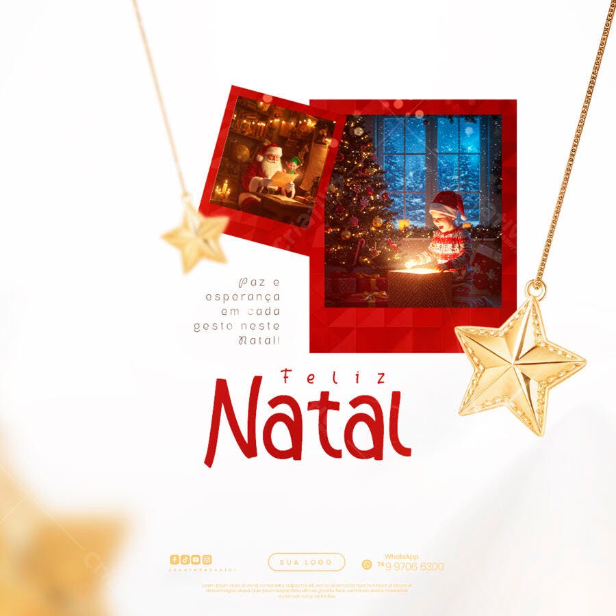 Postagem de Natal PSD Editável