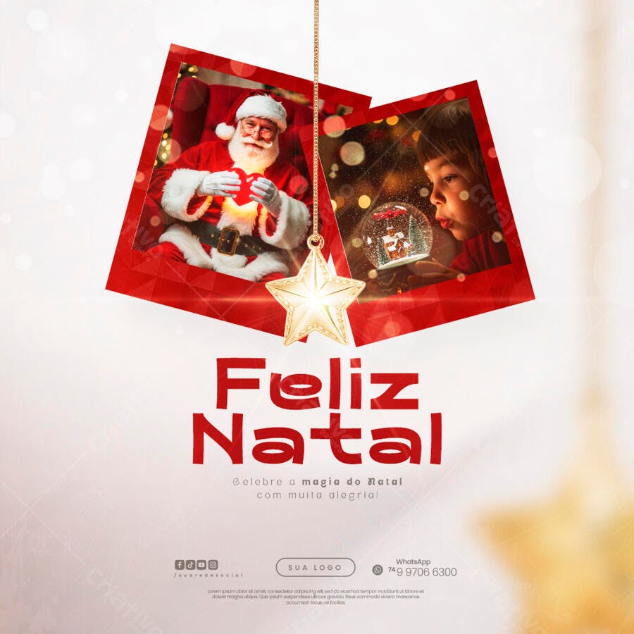 Postagem de Natal PSD Editável