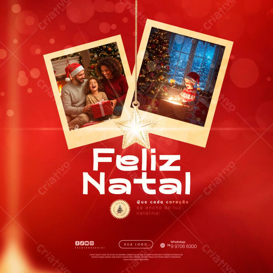 Flyer Natalino Família PSD Editável