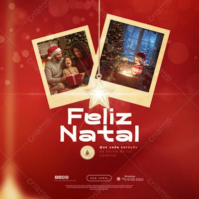 Feliz Natal - 25 de Dezembro - Flyer Social Media PSD Editável - (22)