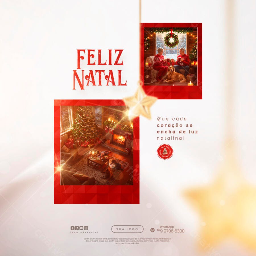 Postagem de Natal PSD Editável