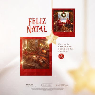 Feliz Natal - 25 de Dezembro - Flyer Social Media PSD Editável - (23)