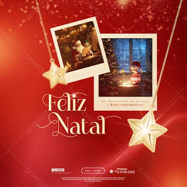 Feliz Natal - 25 de Dezembro - Flyer Social Media PSD Editável - (28)