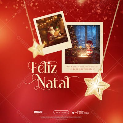 Feliz Natal - 25 de Dezembro - Flyer Social Media PSD Editável - (28)
