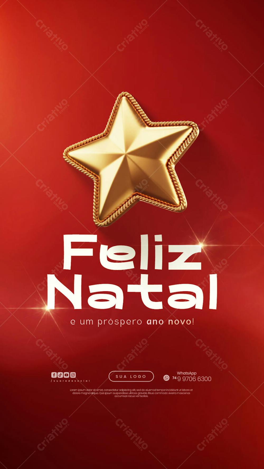 Feliz Natal - 25 de Dezembro - Flyer Social Media PSD Editável - (20)