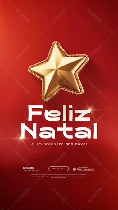 Feliz Natal - 25 de Dezembro - Flyer Social Media PSD Editável - (20)