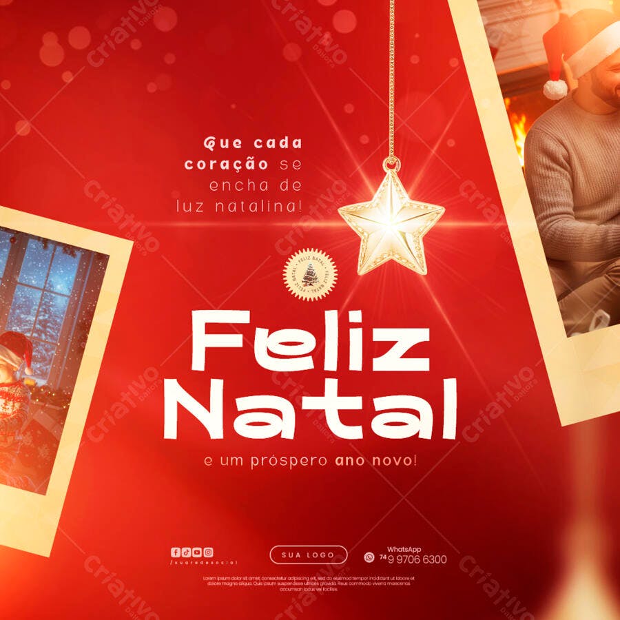 Flyer Feliz Natal PSD Editável