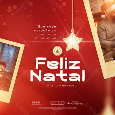 Feliz Natal - 25 de Dezembro - Flyer Social Media PSD Editável - (30)