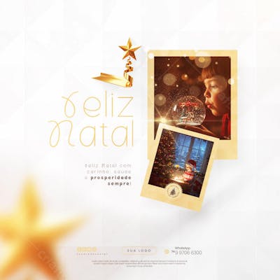 Feliz Natal - 25 de Dezembro - Flyer Social Media PSD Editável - (31)