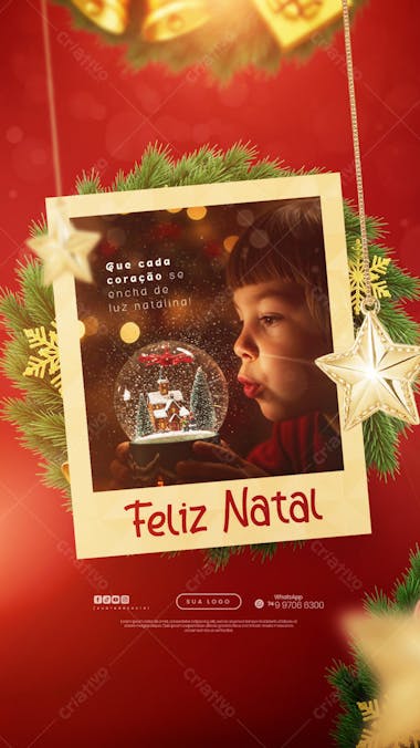 Feliz Natal - 25 de Dezembro - Flyer Social Media PSD Editável - (14)