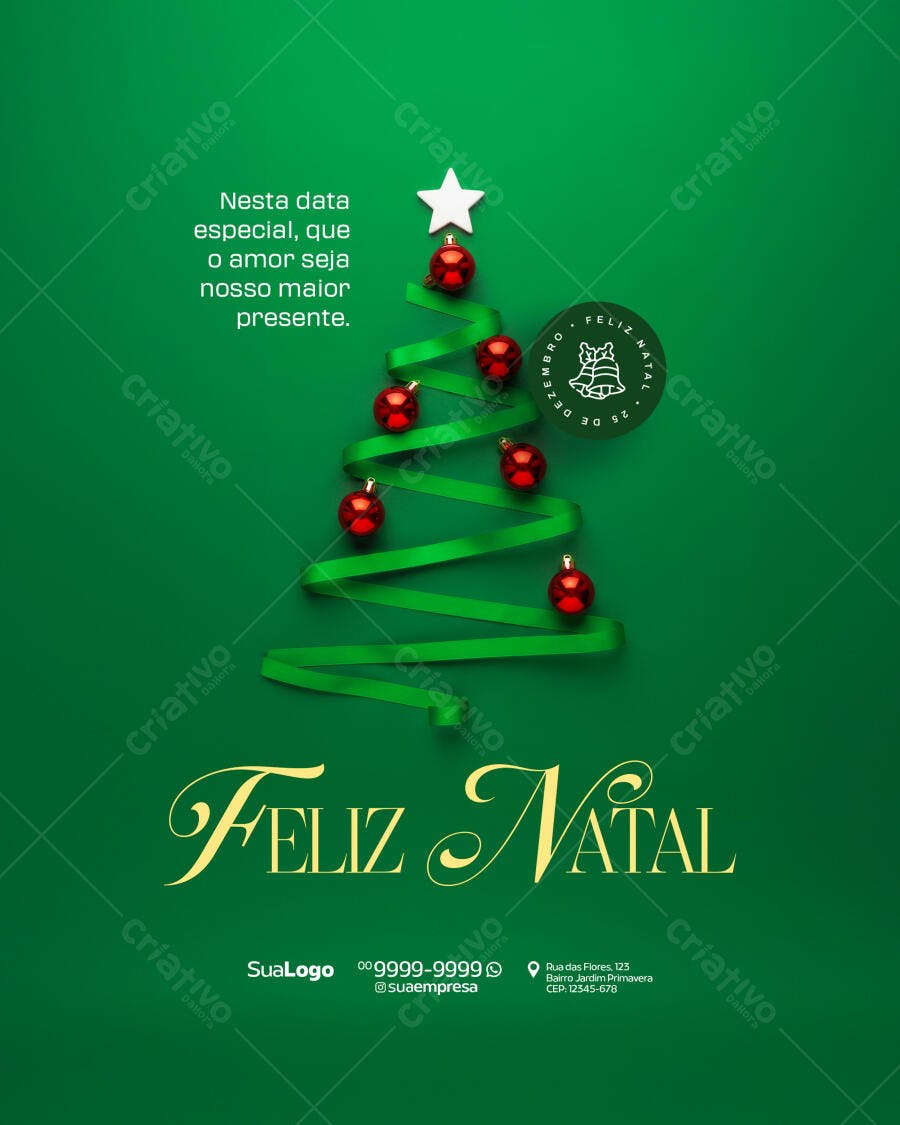 Flyer Feliz Natal PSD Editável